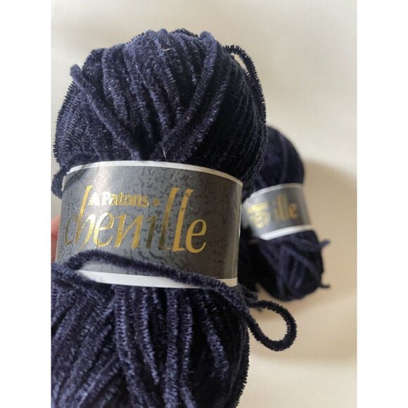 Premier Patrons Chenille Yarn Cocoa Color Lot of 3 NEW Skeins Blue - Picture 3 of 3